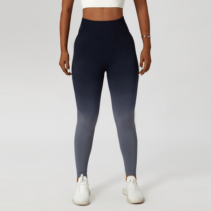 Women's gradient seamless high waist leggings for yoga, perfect for fitness, running, hiking, and dancing. SF1038 model.